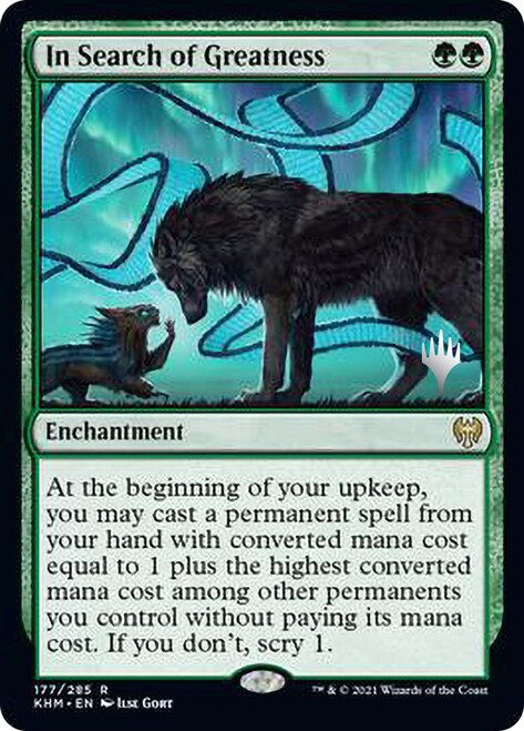 In Search of Greatness (Promo Pack) [Kaldheim Promos] MTG Single Magic: The Gathering | Red Claw Gaming