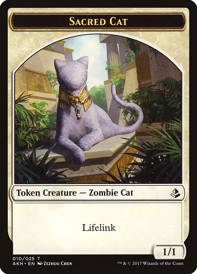 Sacred Cat // Insect Double-Sided Token [Amonkhet Tokens] MTG Single Magic: The Gathering | Red Claw Gaming