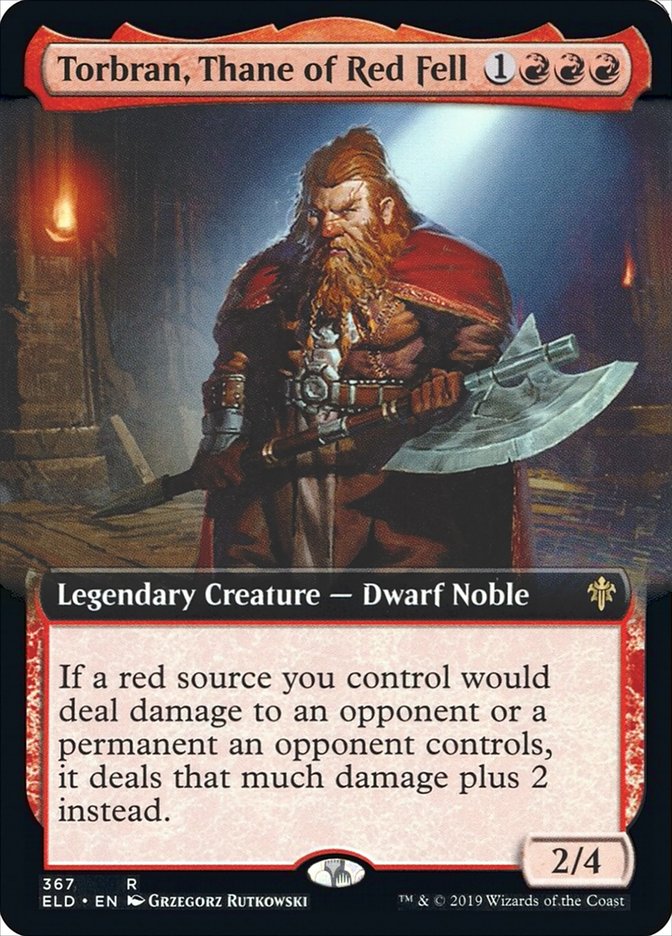 Torbran, Thane of Red Fell (Extended Art) [Throne of Eldraine] MTG Single Magic: The Gathering | Red Claw Gaming