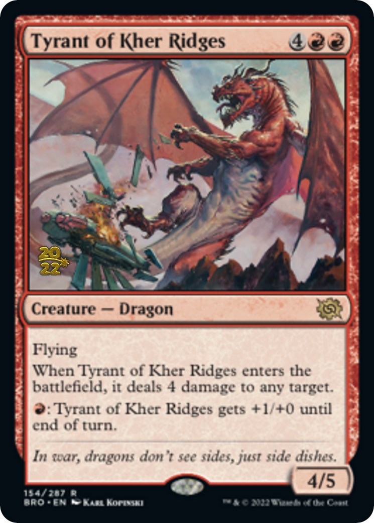 Tyrant of Kher Ridges [The Brothers' War Prerelease Promos] MTG Single Magic: The Gathering | Red Claw Gaming