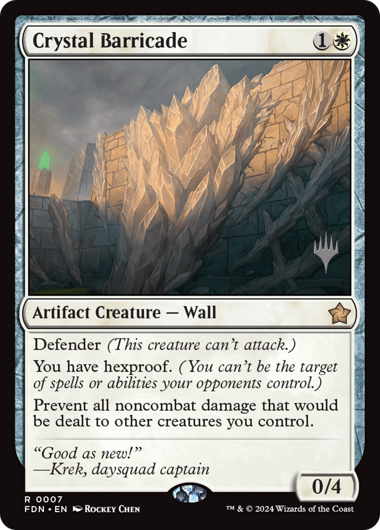 Crystal Barricade [Foundations Promos] MTG Single Magic: The Gathering | Red Claw Gaming