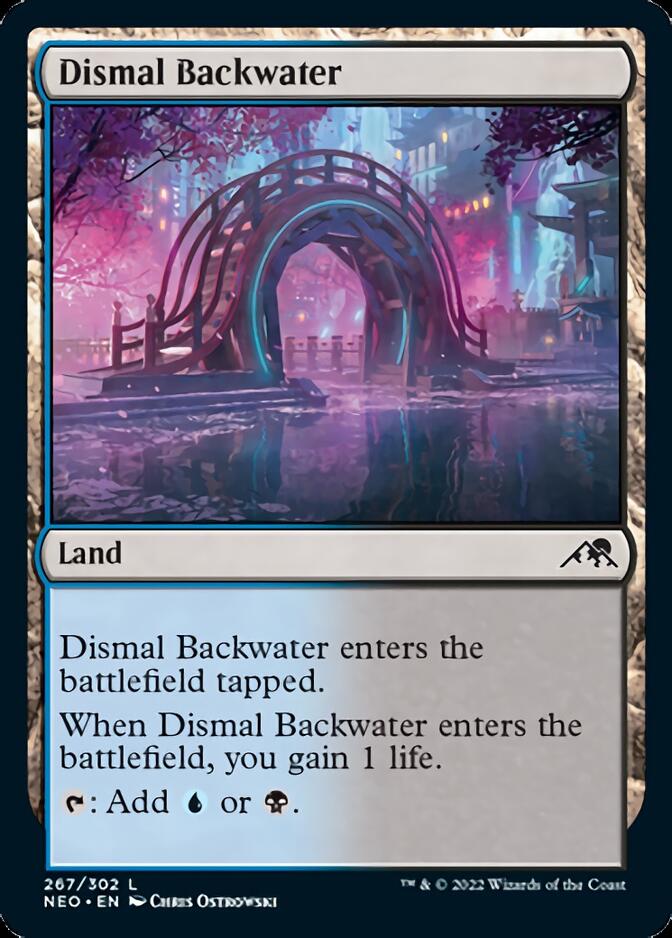 Dismal Backwater [Kamigawa: Neon Dynasty] MTG Single Magic: The Gathering    | Red Claw Gaming