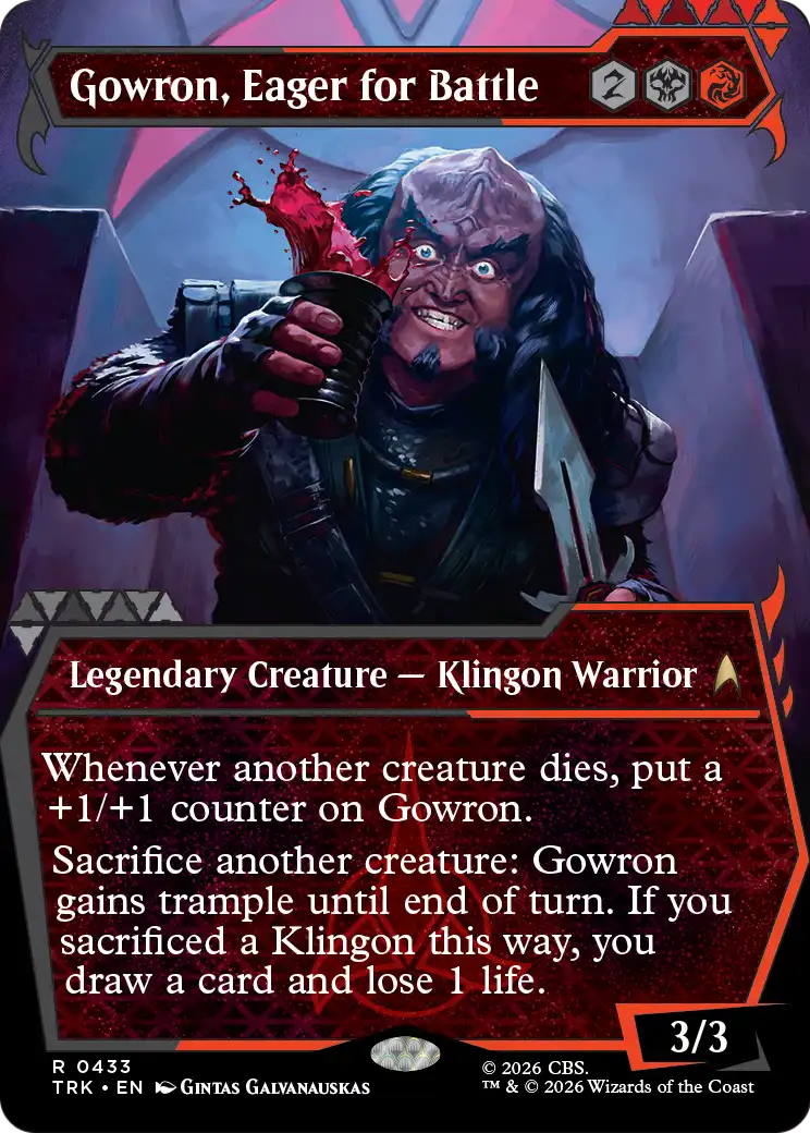 Gowron, Eager for Battle (Showcase) [Star Trek] MTG Single Magic: The Gathering | Red Claw Gaming