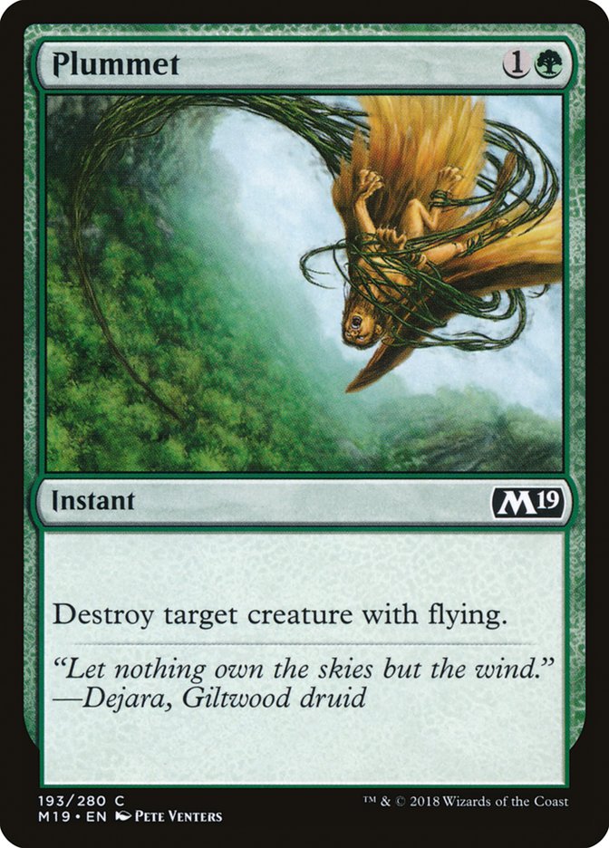 Plummet [Core Set 2019] MTG Single Magic: The Gathering | Red Claw Gaming