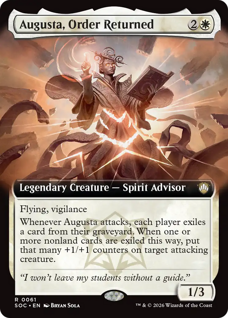 Augusta, Order Returned (Extended Art) [Secrets of Strixhaven Commander] MTG Single Magic: The Gathering | Red Claw Gaming