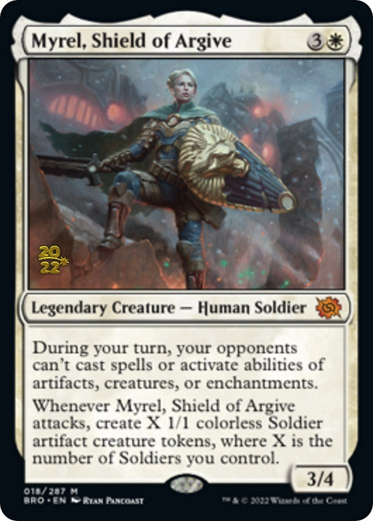 Myrel, Shield of Argive [The Brothers' War Prerelease Promos] MTG Single Magic: The Gathering | Red Claw Gaming