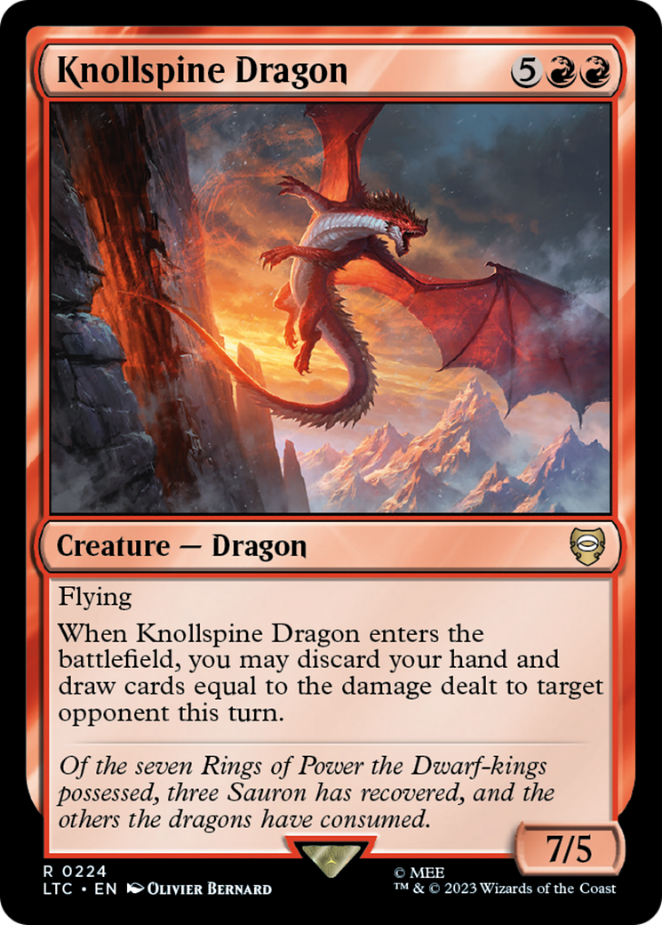 Knollspine Dragon [The Lord of the Rings: Tales of Middle-Earth Commander] MTG Single Magic: The Gathering | Red Claw Gaming