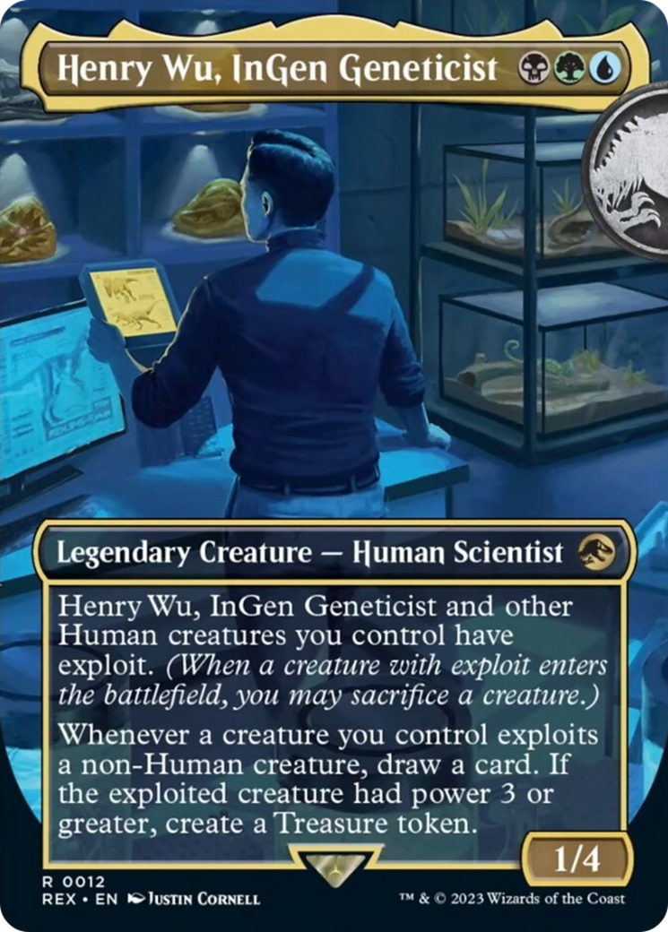 Henry Wu, InGen Geneticist (Borderless) [Jurassic World Collection] MTG Single Magic: The Gathering | Red Claw Gaming