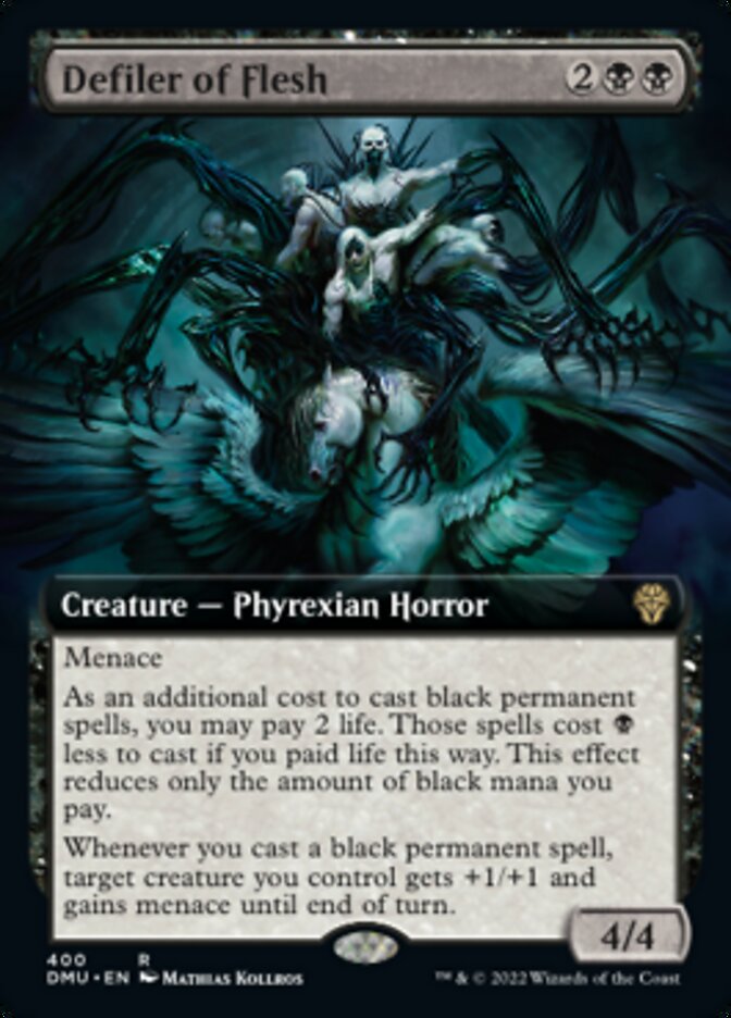 Defiler of Flesh (Extended Art) [Dominaria United] MTG Single Magic: The Gathering | Red Claw Gaming
