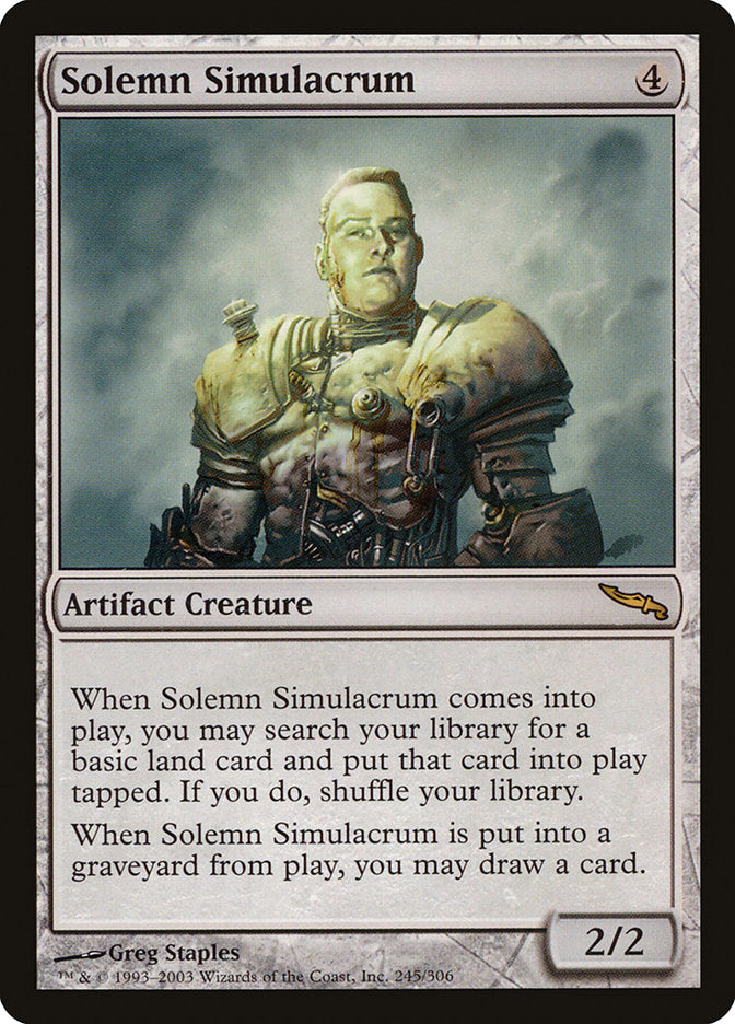 Solemn Simulacrum [Mirrodin] MTG Single Magic: The Gathering | Red Claw Gaming