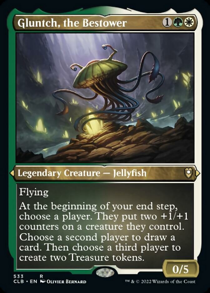 Gluntch, the Bestower (Foil Etched) [Commander Legends: Battle for Baldur's Gate] MTG Single Magic: The Gathering | Red Claw Gaming