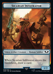 Soldier (003) // Sicarian Infiltrator Double-Sided Token (Surge Foil) [Warhammer 40,000 Tokens] MTG Single Magic: The Gathering | Red Claw Gaming