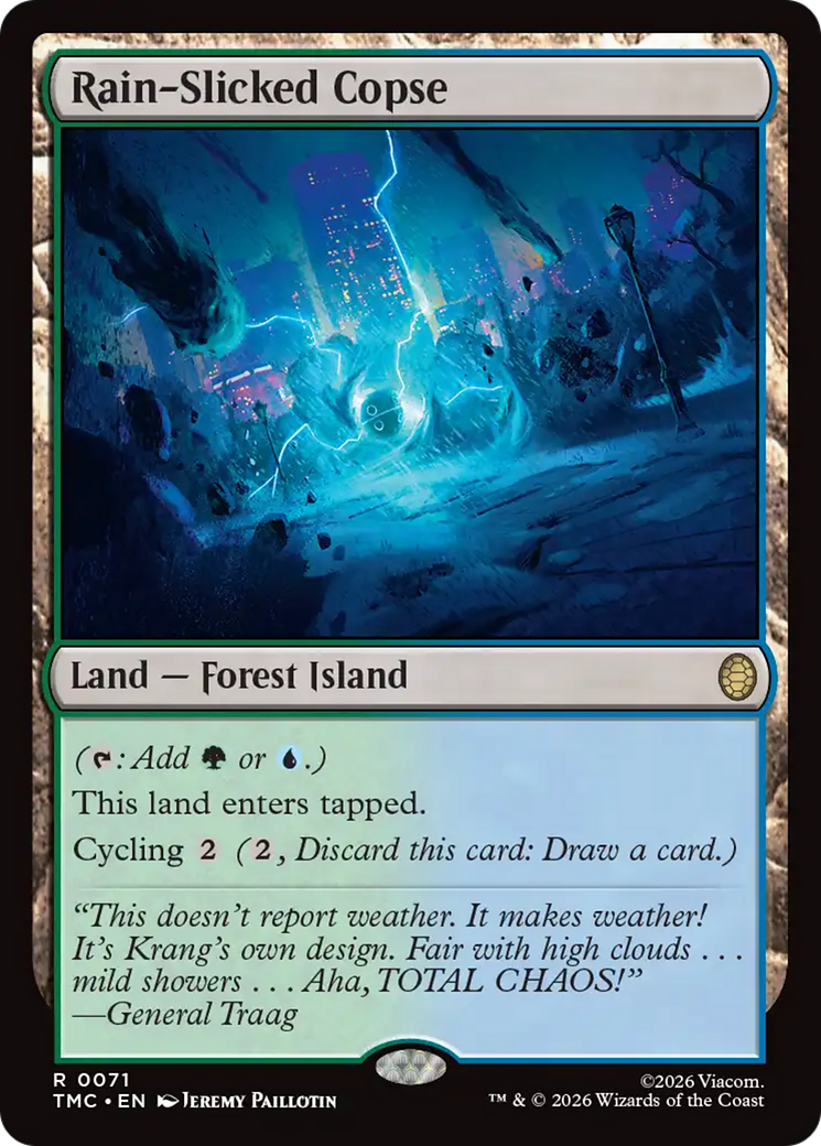 Rain-Slicked Copse [Teenage Mutant Ninja Turtles Commander] MTG Single Magic: The Gathering | Red Claw Gaming