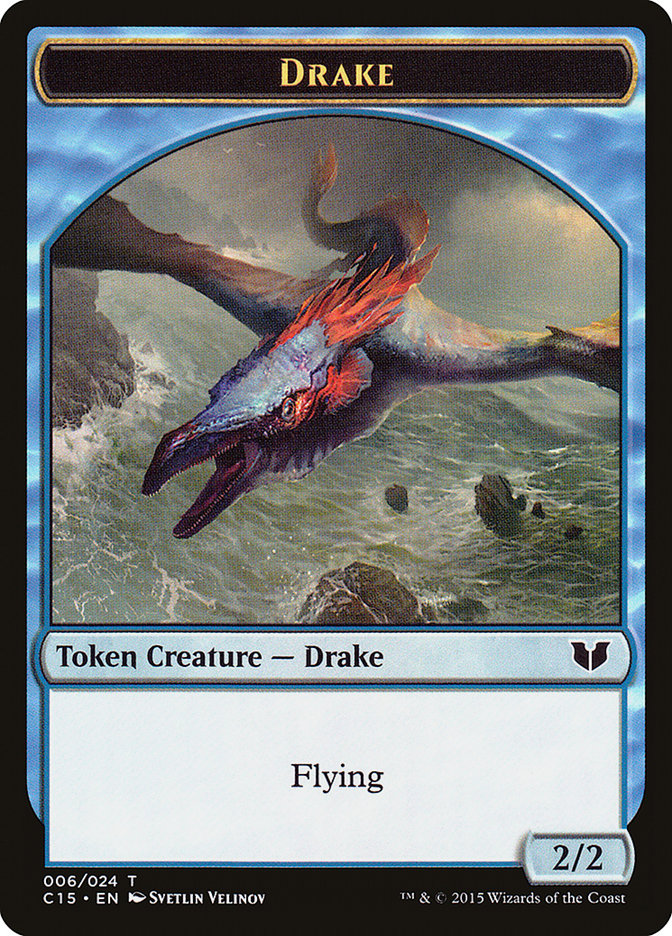 Drake // Elemental (020) Double-Sided Token [Commander 2015 Tokens] MTG Single Magic: The Gathering | Red Claw Gaming