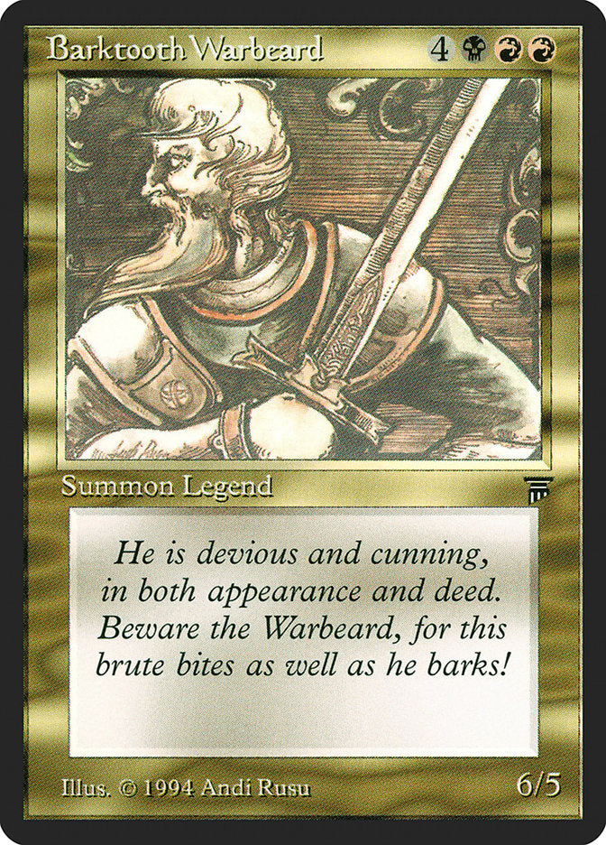 Barktooth Warbeard [Legends] MTG Single Magic: The Gathering | Red Claw Gaming