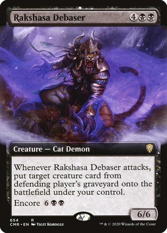 Rakshasa Debaser (Extended Art) [Commander Legends] MTG Single Magic: The Gathering | Red Claw Gaming