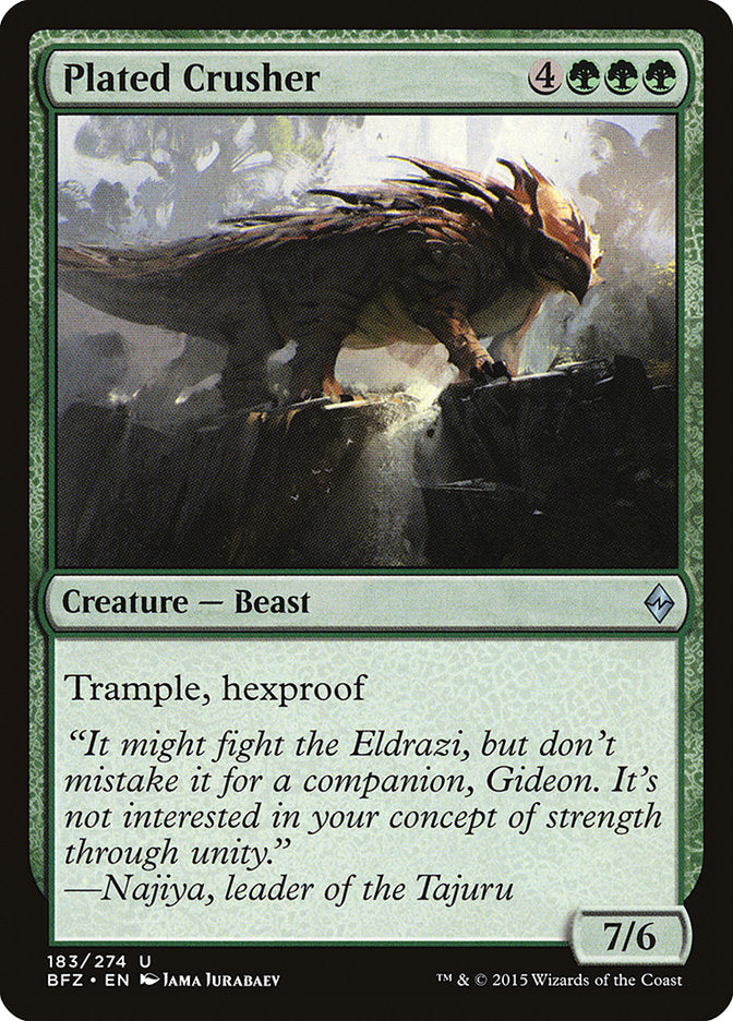 Plated Crusher [Battle for Zendikar] MTG Single Magic: The Gathering | Red Claw Gaming
