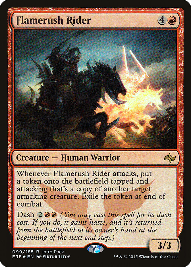 Flamerush Rider (Intro Pack) [Fate Reforged Promos] MTG Single Magic: The Gathering | Red Claw Gaming
