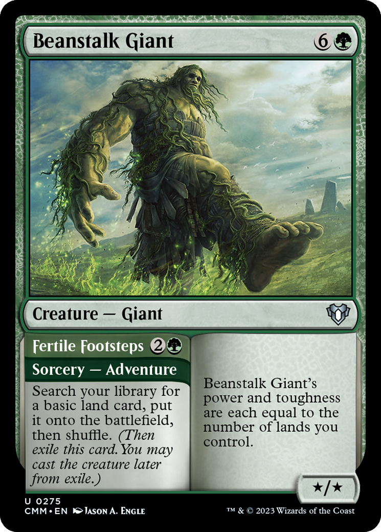 Beanstalk Giant // Fertile Footsteps [Commander Masters] MTG Single Magic: The Gathering | Red Claw Gaming