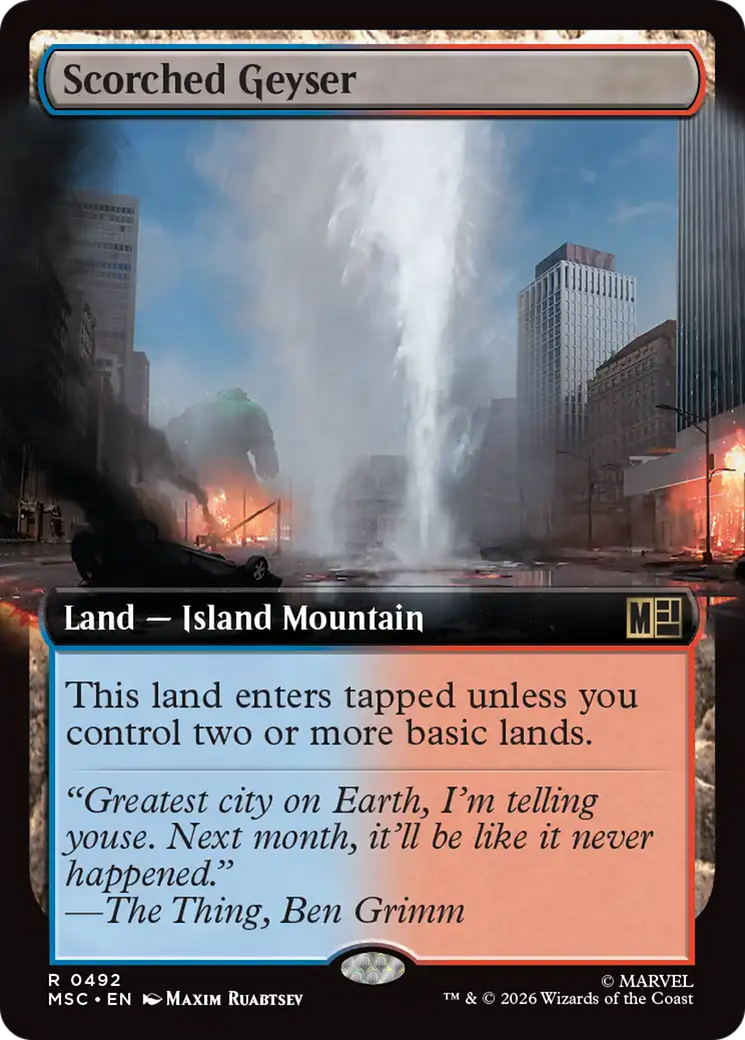 Scorched Geyser (Extended Art) [Marvel Super Heroes Commander] | Red Claw Gaming