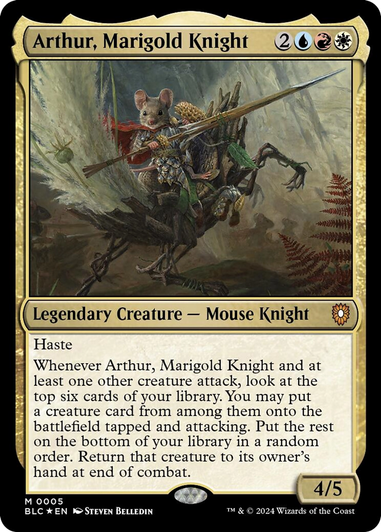 Arthur, Marigold Knight [Bloomburrow Commander] MTG Single Magic: The Gathering | Red Claw Gaming