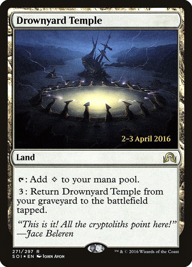 Drownyard Temple [Shadows over Innistrad Prerelease Promos] MTG Single Magic: The Gathering | Red Claw Gaming