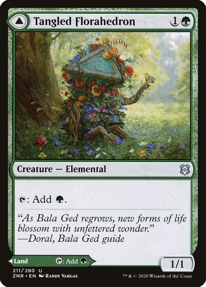Tangled Florahedron // Tangled Vale [Zendikar Rising] MTG Single Magic: The Gathering | Red Claw Gaming