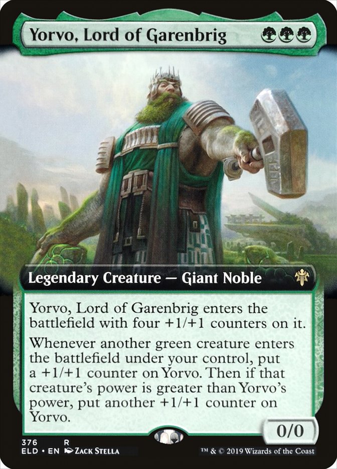 Yorvo, Lord of Garenbrig (Extended Art) [Throne of Eldraine] MTG Single Magic: The Gathering | Red Claw Gaming