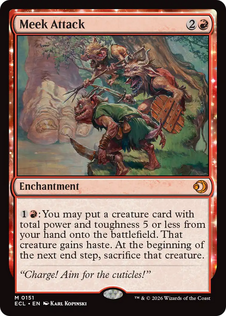 Meek Attack [Lorwyn Eclipsed] MTG Single Magic: The Gathering | Red Claw Gaming