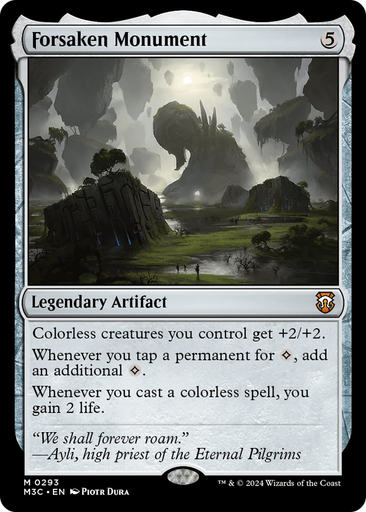Forsaken Monument (Ripple Foil) [Modern Horizons 3 Commander] MTG Single Magic: The Gathering | Red Claw Gaming