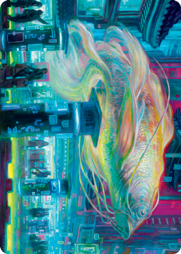 Skyswimmer Koi Art Card [Kamigawa: Neon Dynasty Art Series] MTG Single Magic: The Gathering | Red Claw Gaming