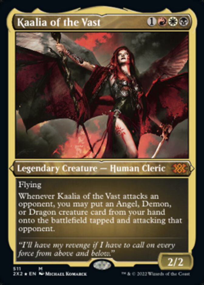 Kaalia of the Vast (Foil Etched) [Double Masters 2022] MTG Single Magic: The Gathering    | Red Claw Gaming