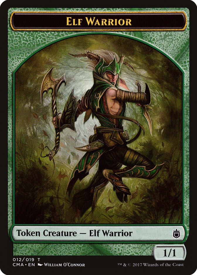 Elf Warrior Token [Commander Anthology Tokens] MTG Single Magic: The Gathering | Red Claw Gaming