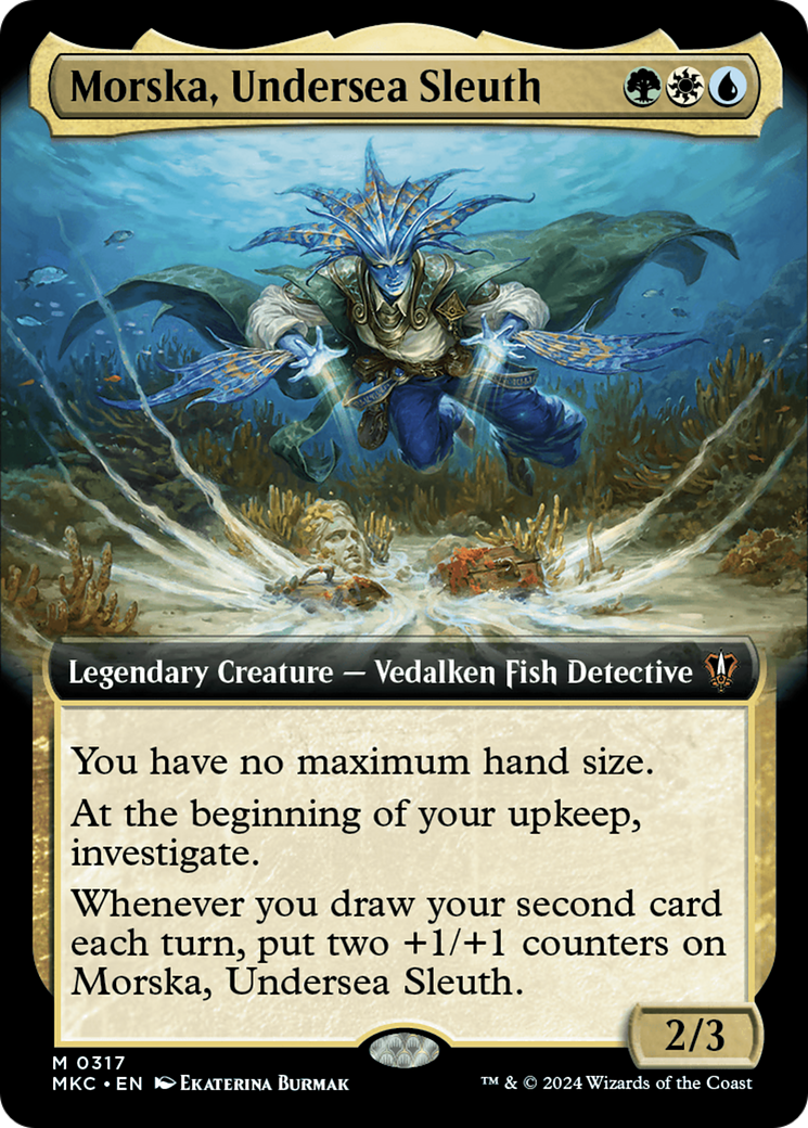 Morska, Undersea Sleuth (Extended Art) [Murders at Karlov Manor Commander] MTG Single Magic: The Gathering    | Red Claw Gaming