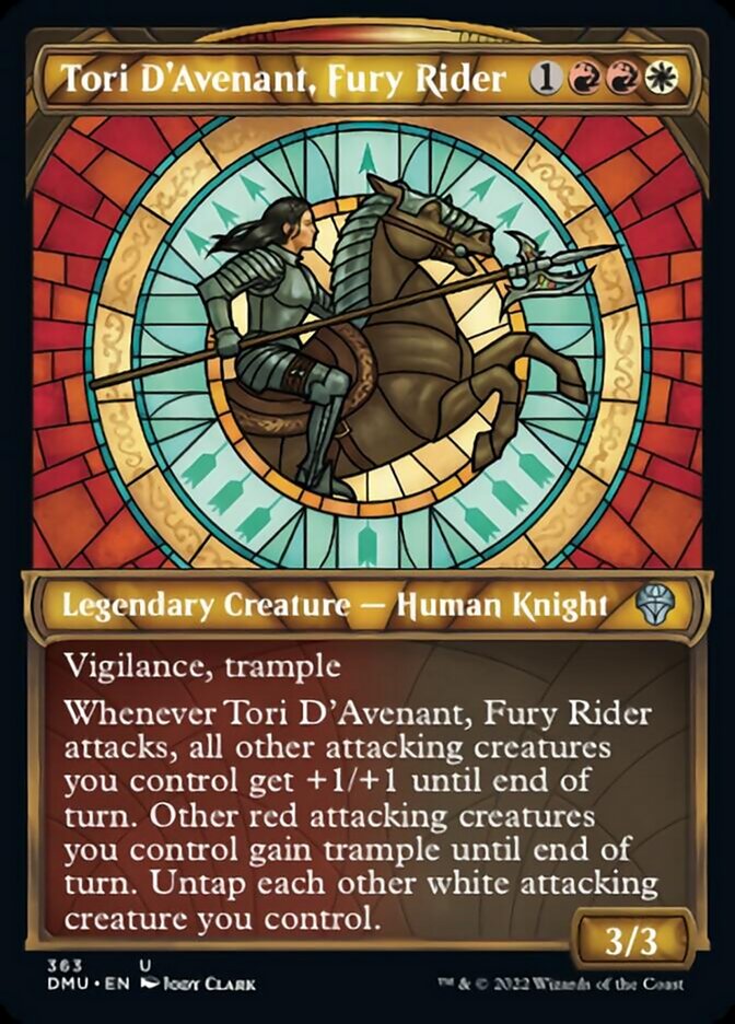 Tori D'Avenant, Fury Rider (Showcase Textured) [Dominaria United] MTG Single Magic: The Gathering | Red Claw Gaming