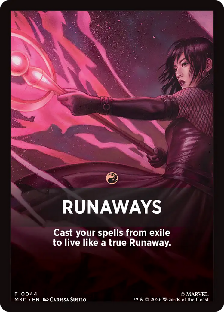 Runaways Theme Card [Marvel Super Heroes Commander] | Red Claw Gaming