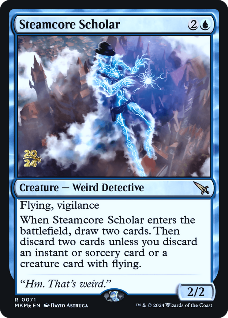 Steamcore Scholar [Murders at Karlov Manor Prerelease Promos] MTG Single Magic: The Gathering | Red Claw Gaming