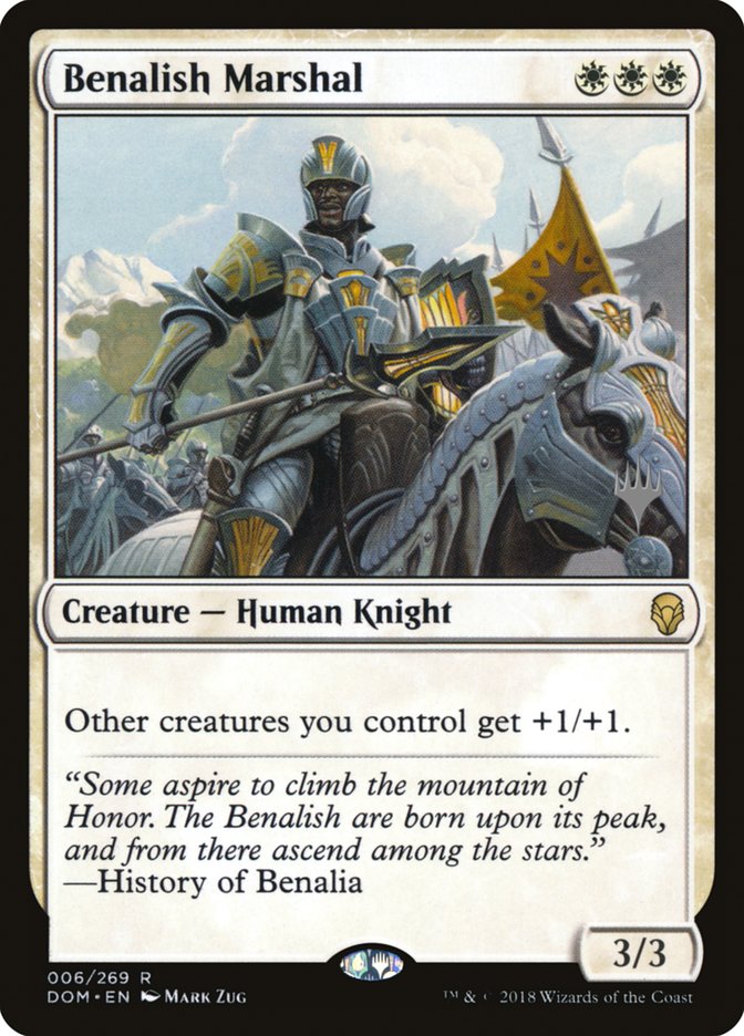 Benalish Marshal (Promo Pack) [Dominaria Promos] MTG Single Magic: The Gathering | Red Claw Gaming