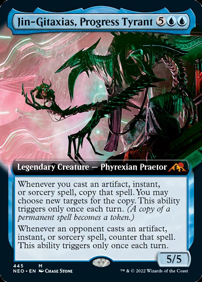 Jin-Gitaxias, Progress Tyrant (Extended Art) [Kamigawa: Neon Dynasty] MTG Single Magic: The Gathering    | Red Claw Gaming