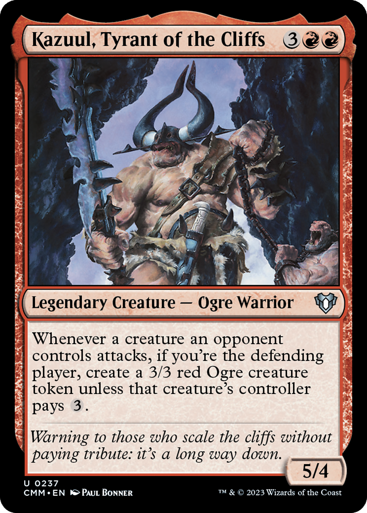 Kazuul, Tyrant of the Cliffs [Commander Masters] MTG Single Magic: The Gathering    | Red Claw Gaming