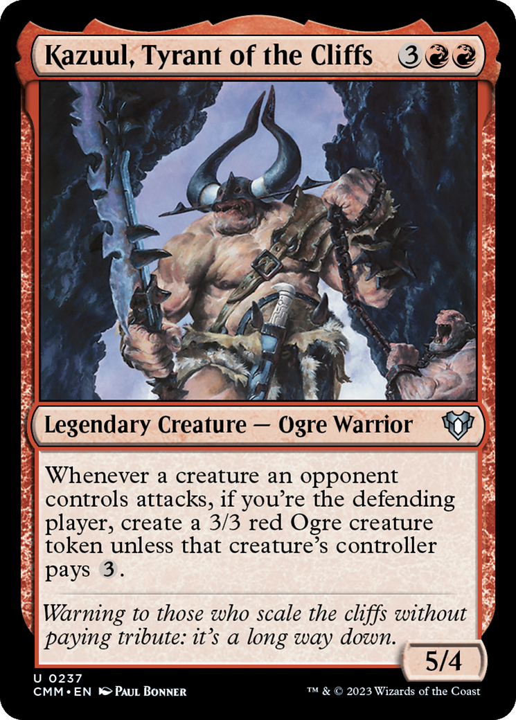 Kazuul, Tyrant of the Cliffs [Commander Masters] MTG Single Magic: The Gathering | Red Claw Gaming