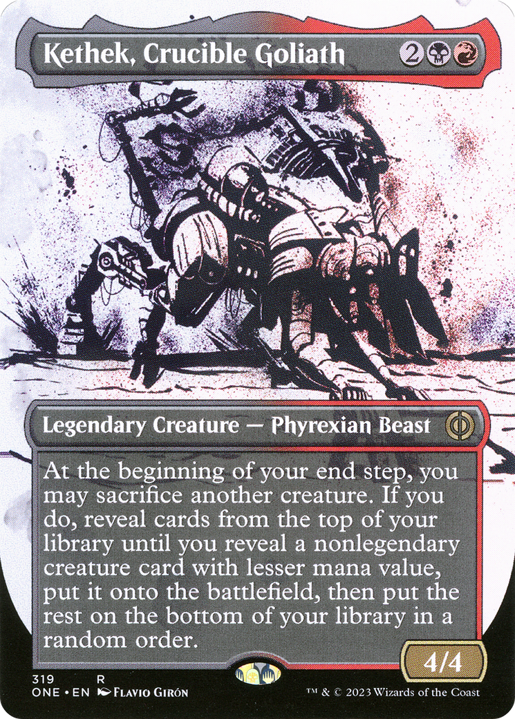 Kethek, Crucible Goliath (Borderless Ichor) [Phyrexia: All Will Be One] MTG Single Magic: The Gathering | Red Claw Gaming