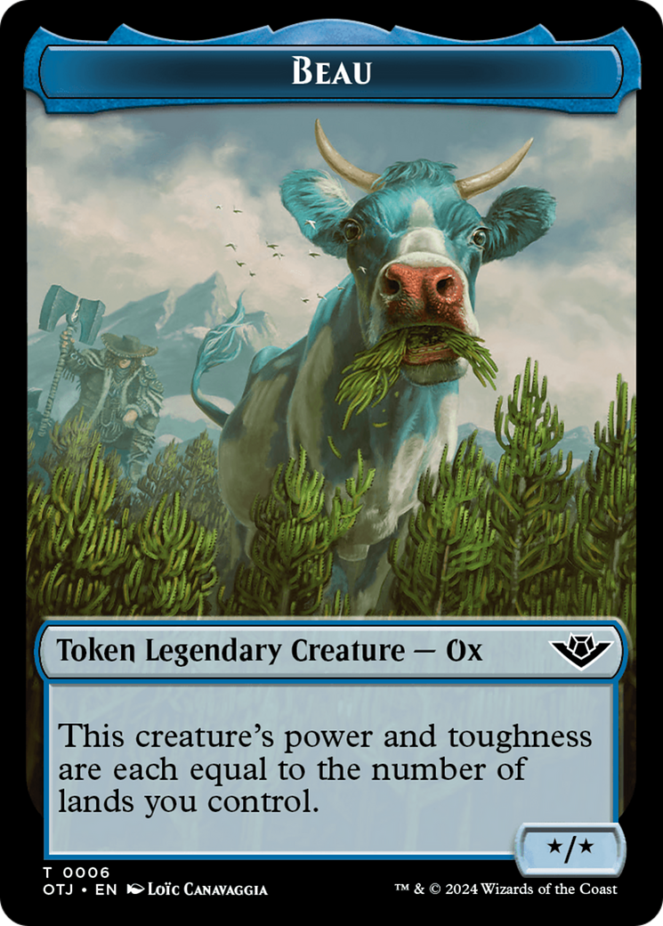 Mercenary // Beau Double-Sided Token [Outlaws of Thunder Junction Tokens] MTG Single Magic: The Gathering | Red Claw Gaming