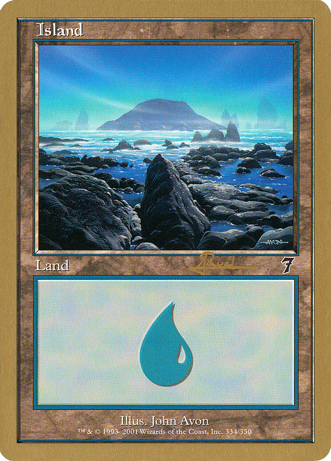 Island (ar334) (Antoine Ruel) [World Championship Decks 2001] MTG Single Magic: The Gathering | Red Claw Gaming