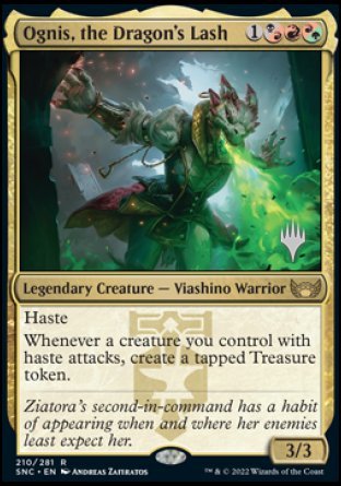 Ognis, the Dragon's Lash (Promo Pack) [Streets of New Capenna Promos] MTG Single Magic: The Gathering | Red Claw Gaming