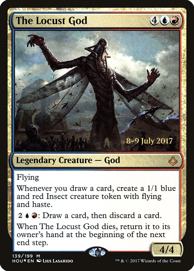 The Locust God [Hour of Devastation Prerelease Promos] MTG Single Magic: The Gathering | Red Claw Gaming