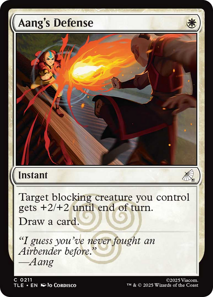 Aang's Defense [Avatar: The Last Airbender: Eternal-Legal] MTG Single Magic: The Gathering | Red Claw Gaming