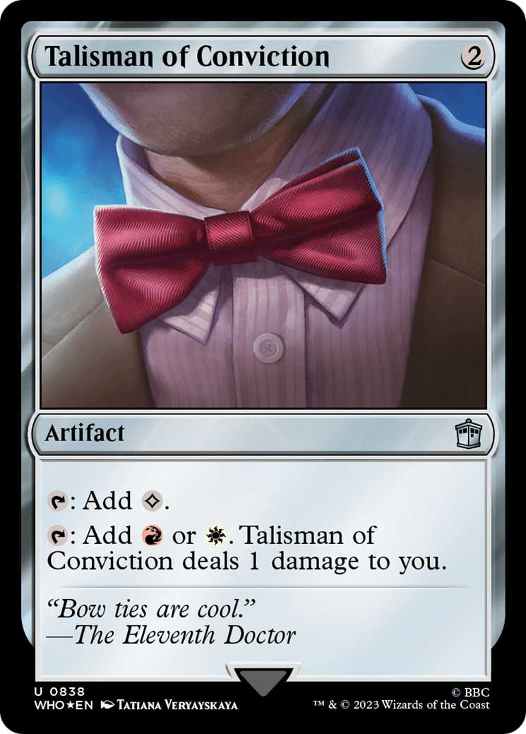Talisman of Conviction (Surge Foil) [Doctor Who] MTG Single Magic: The Gathering | Red Claw Gaming