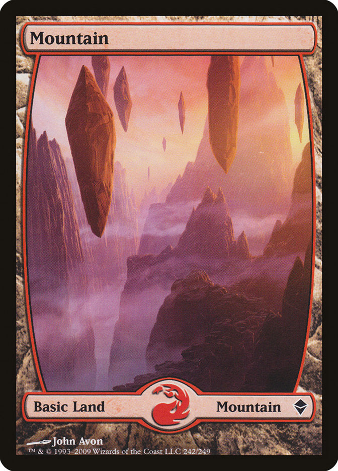 Mountain (242) [Zendikar] MTG Single Magic: The Gathering | Red Claw Gaming