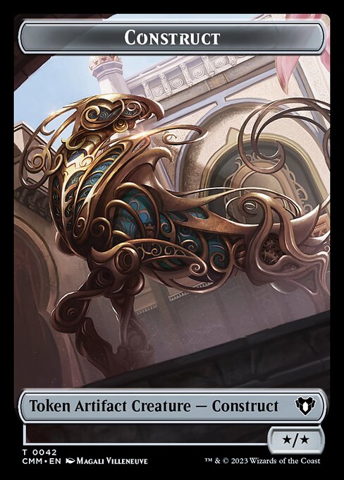 Treasure // Construct (0042) Double-Sided Token [Commander Masters Tokens] MTG Single Magic: The Gathering    | Red Claw Gaming